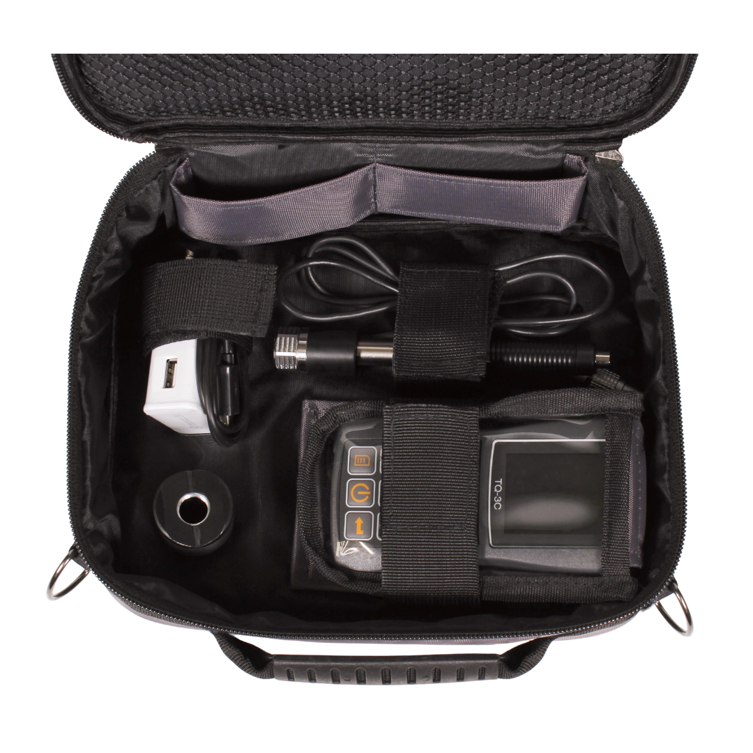TEQTO TQ-3C Hardness Tester Kit – Includes Leeb D probe, charger, cables, and carry case
